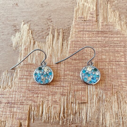B.O. ronds avec brillants en strass