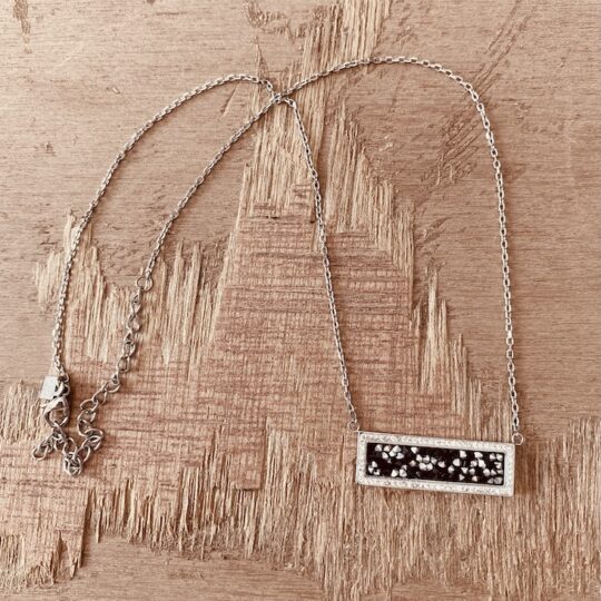 Collier acier "Cristal rock"