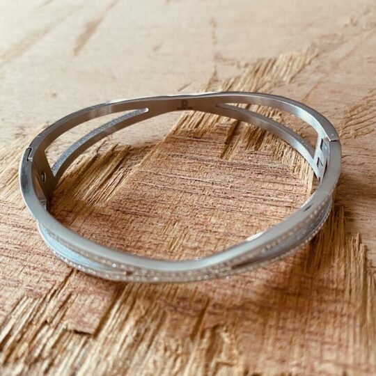 Bracelet croisé cristal