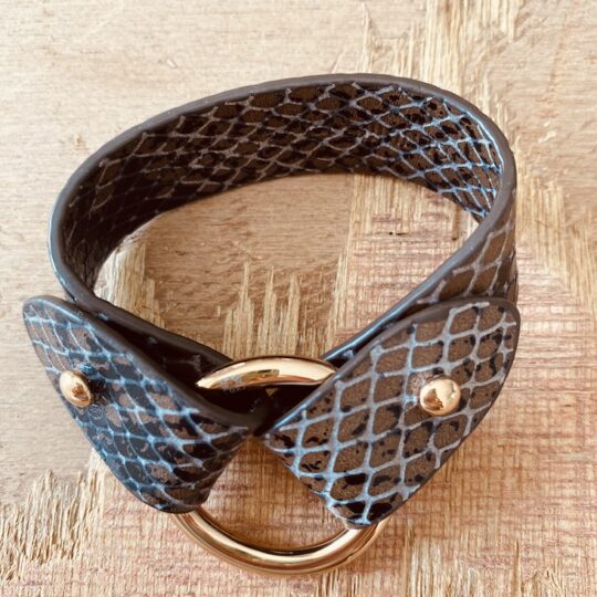 Bracelet cuir serpent