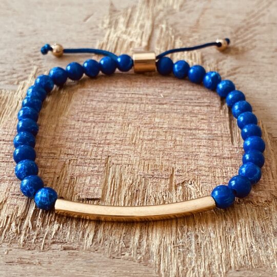 Bracelet boules sodalite