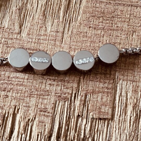 Bracelet coulissant 5 pastilles