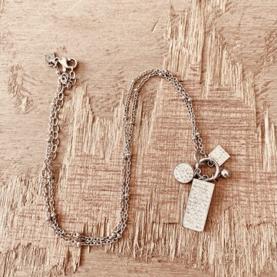 Collier pampilles strass