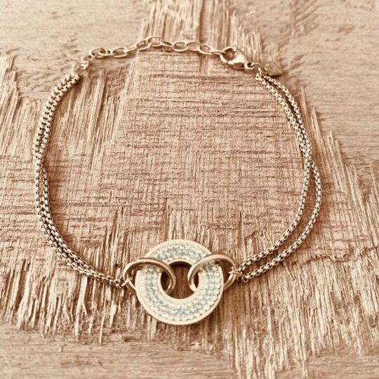 Bracelet rond cristal strass