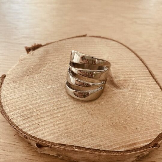 Bague large "Zig Zag"