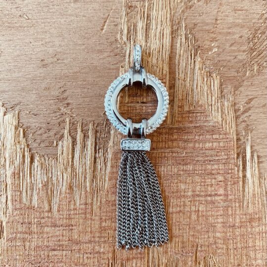 Pendentif rond cristal