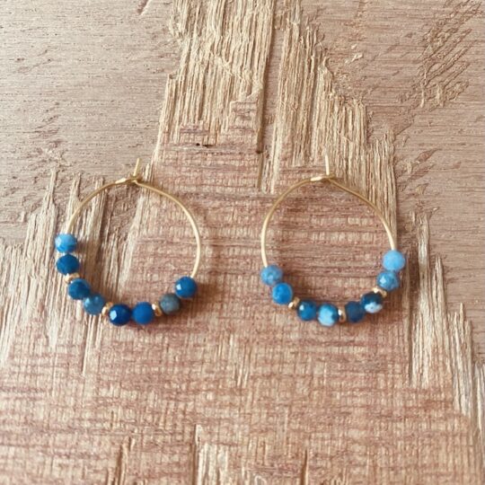 Créoles perles en sodalite
