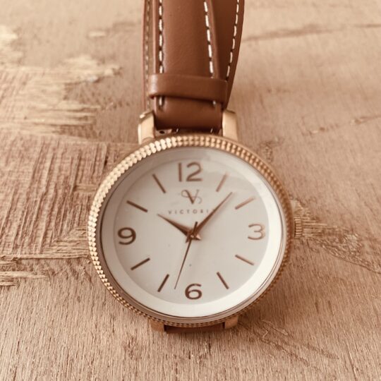 Montre double bracelet en cuir