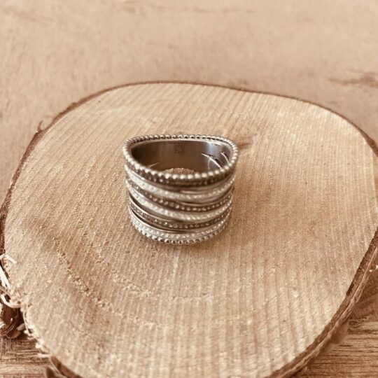 Bague croisée cristal blanc