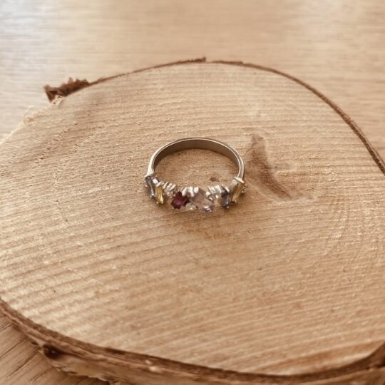 Bague cristal multicolore