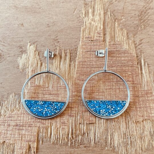B. O. pendantes rondes bleues
