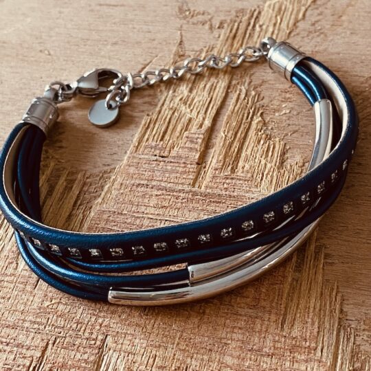 Bracelet cuir multi rangs