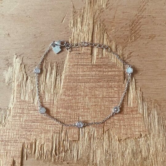 Bracelet 5 CZ blancs