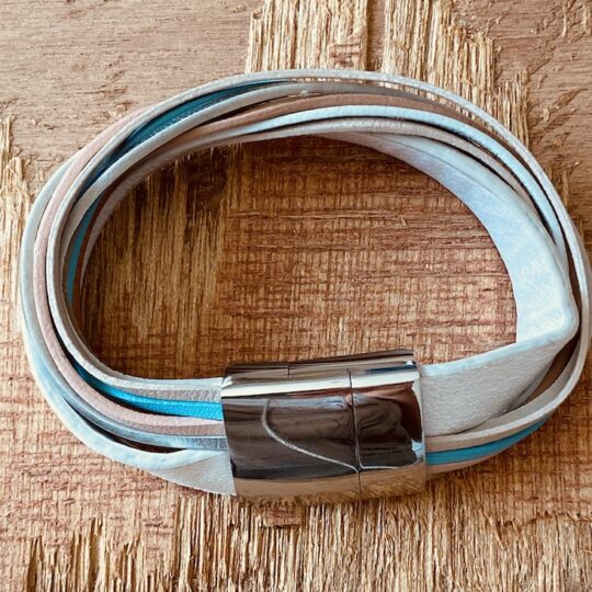 Bracelet cuir multi rangs