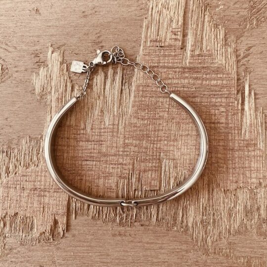 Bracelet acier rigide lisse