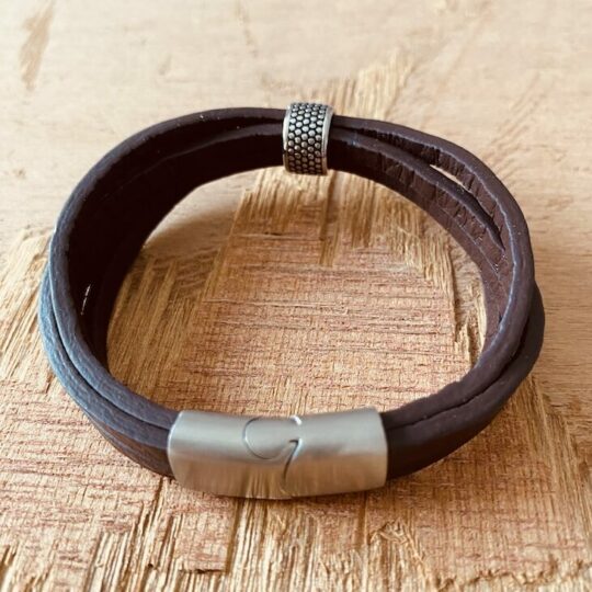 Bracelet lanières en cuir