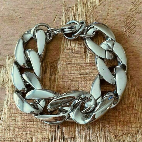 Bracelet gourmette à grands maillons
