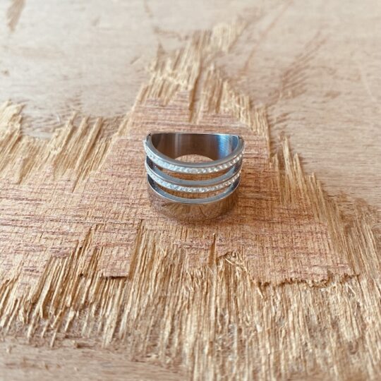 Bague 2 rangs brillants