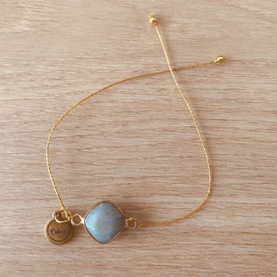bracelet amazonite fil doré fait main