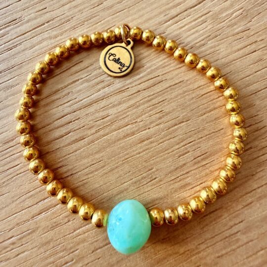 bracelet chrysoprase fait main